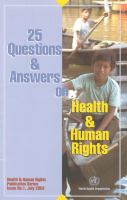 25 questions & answers on health & human rights.