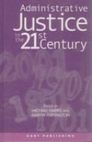 Administrative justice in the 21st century /