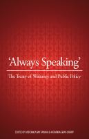 Always speaking : the Treaty of Waitangi and public policy /