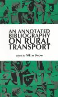 An annotated bibliography on rural transport /