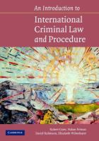 An introduction to international criminal law and procedure /