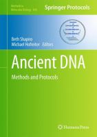 Ancient DNA : methods and protocols /