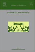 Animals and environments : proceedings of the Third International Conference of Comparative Physiology and Biochemistry held in KwaZulu-Natal, South Africa between 7 and 13 August 2004 /