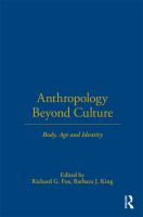Anthropology beyond culture /