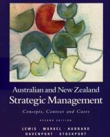 Australian and New Zealand strategic management : concepts, context and cases /