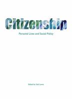 Citizenship : personal lives and social policy /
