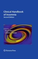 Clinical handbook of insomnia /
