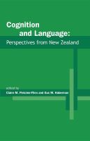 Cognition and language : perspectives from New Zealand /