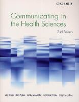 Communicating in the health sciences /