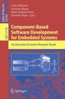 Component-based software development for embedded systems an overview of current research trends /