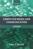 Computer media and communication : a reader /