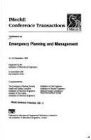 Conference on Emergency Planning and Management : 21-22 November 1995 /
