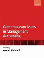 Contemporary issues in management accounting /