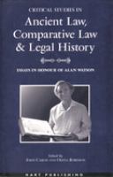 Critical studies in ancient law, comparative law and legal history /