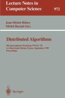 Distributed algorithms : 9th international workshop WDAG '95, Le Mont-Saint-Michel, France, September 13-15, 1995 : proceedings /