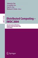 Distributed computing -- IWDC 2004 : 6th International workshop, Kolkata, India, December 27-30, 2004 : proceedings /