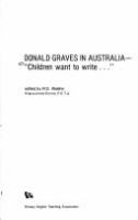 Donald Graves in Australia : "Children want to write - ' /