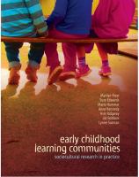 Early childhood learning communities : sociocultural research in practice /