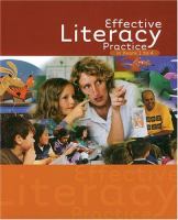Effective literacy practice in years 1 to 4 /