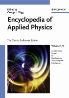 Encyclopedia of applied physics /