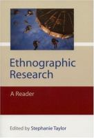 Ethnographic research : a reader /