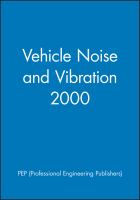 European Conference on Vehicle Noise and Vibration 2000 : 10-12 May 2000, IMechE HQ, London, UK /