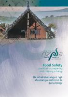 Food safety practices in preparing and cooking a hāngi = He whakatairanga i ngā ahuatanga mahi mo te tunu hāngi.