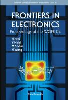 Frontiers in electronics proceedings of the WOFE-04, Wyndham Aruba Beach Resort, 17-23 December 2004 /