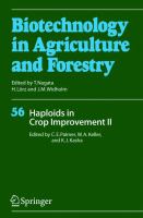 Haploids in crop improvement II /
