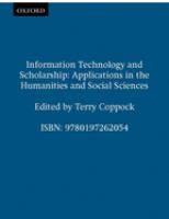 Information technology and scholarship : applications in the humanities and social sciences /