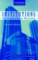 Institutions in Australian society /
