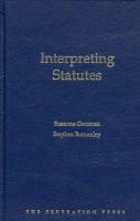 Interpreting statutes /