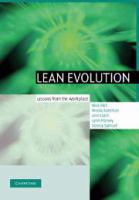 Lean evolution lessons from the workplace /