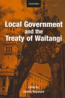 Local government and the Treaty of Waitangi /