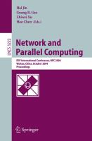 Network and parallel computing : IFIP international conference, NPC 2004, Wuhan, China, October 18-20, 2004 : proceedings /