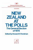 New Zealand at the polls : the general election of 1978 /
