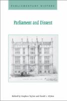 Parliament and dissent /
