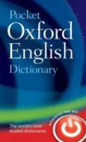 Pocket Oxford English dictionary.