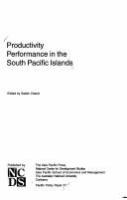 Productivity performance in the South Pacific islands /