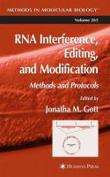 RNA interference, editing, and modification : methods and protocols /