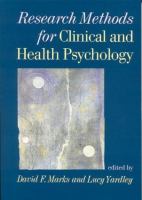 Research methods for clinical and health psychology /