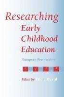 Researching early childhood education : European perspectives /