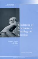 Scholarship of multicultural teaching and learning /