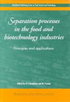 Separation processes in the food and biotechnology industries : principles and applications /