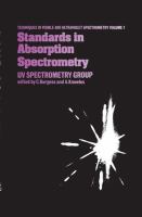 Standards in absorption spectrometry : Ultraviolet Spectrometry Group /