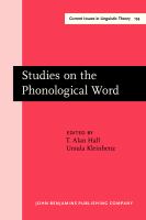 Studies on the phonological word /