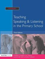 Teaching speaking & listening in the primary school /