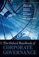 The Oxford Handbook of Corporate Governance /