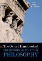 The Oxford handbook of the history of political philosophy /