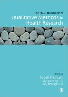 The SAGE handbook of qualitative methods in health research /